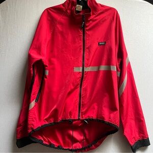 Running Room Cycling Running Red Reflective Cycling Jacket Sz L